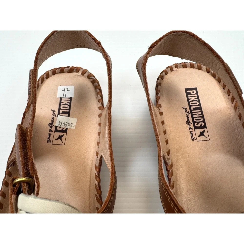 Pikolinos Puerto Vallarta Sandals Women 42 US 11.5-12‎ NWOB Perforated Leather